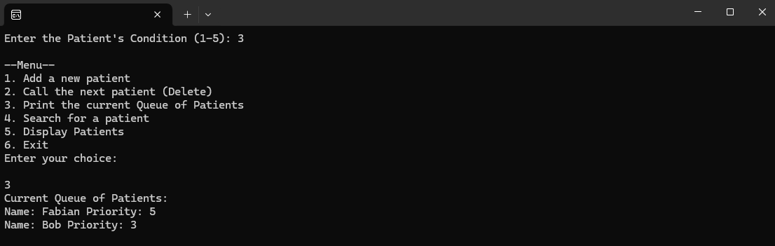 Printing current queue